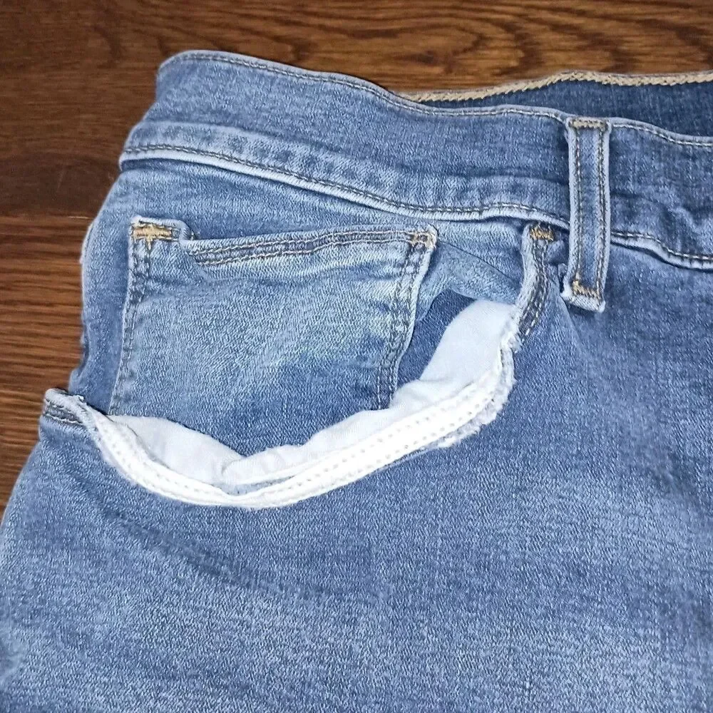 Hudson Zane Jean Shorts Mens 38x10 Stretch Cotton Blend Denim Cutoff Distressed